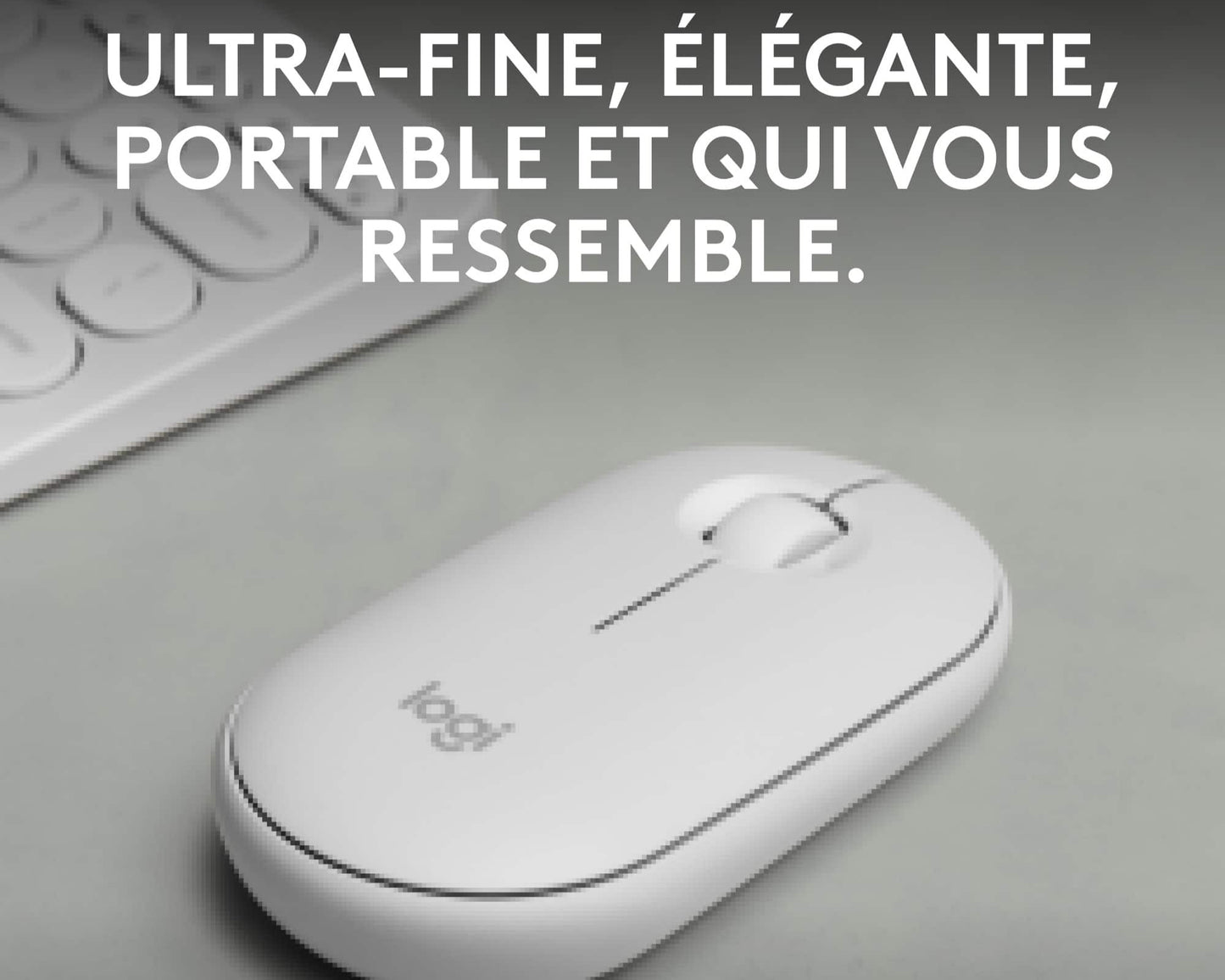 Logitech Pebble 2 M350s Souris Sans Fil Bluetooth – Blanc (910-007013)