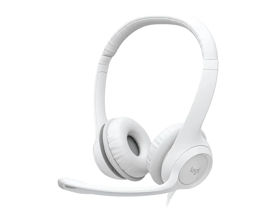 Logitech H390 Blanc Cassé Casque filaire USB Stéréo antibruit (981-001286)