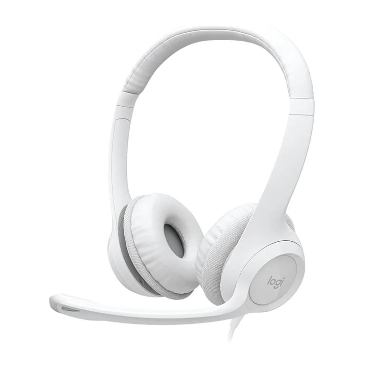 Logitech H390 Blanc Cassé Casque filaire USB Stéréo antibruit (981-001286)
