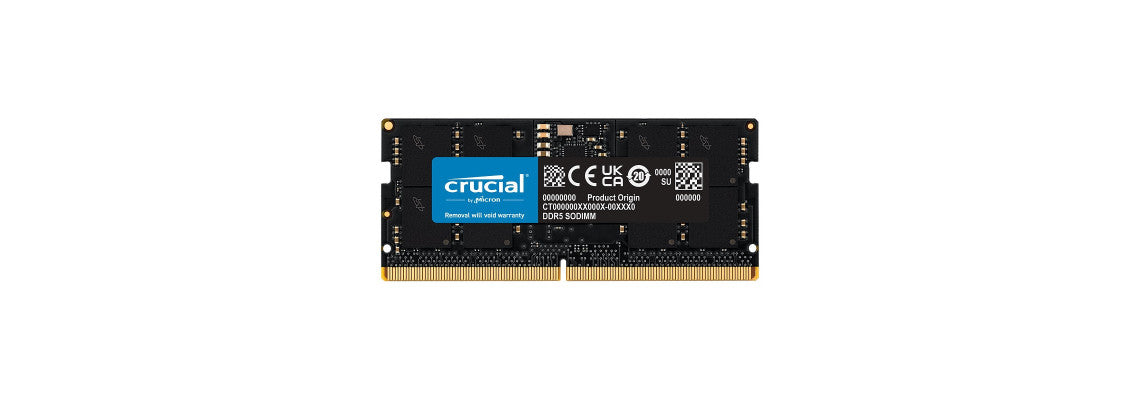 BARRETTE MEMOIRE CRUCIAL 16GB DDR5 4800MHz SODIMM PC PORTABLE