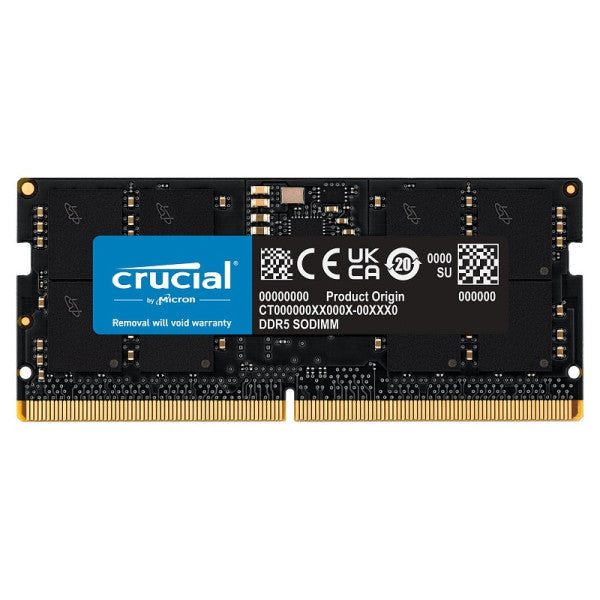 BARRETTE MEMOIRE CRUCIAL 8GB DDR5 4800MHz SODIMM PC PORTABLE