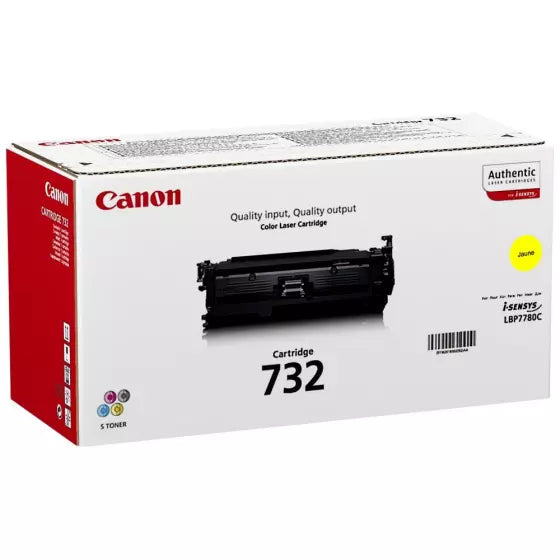 Toner CANON 732 (6260B002) jaune de 6400 pages - cartouche laser de marque CANON
