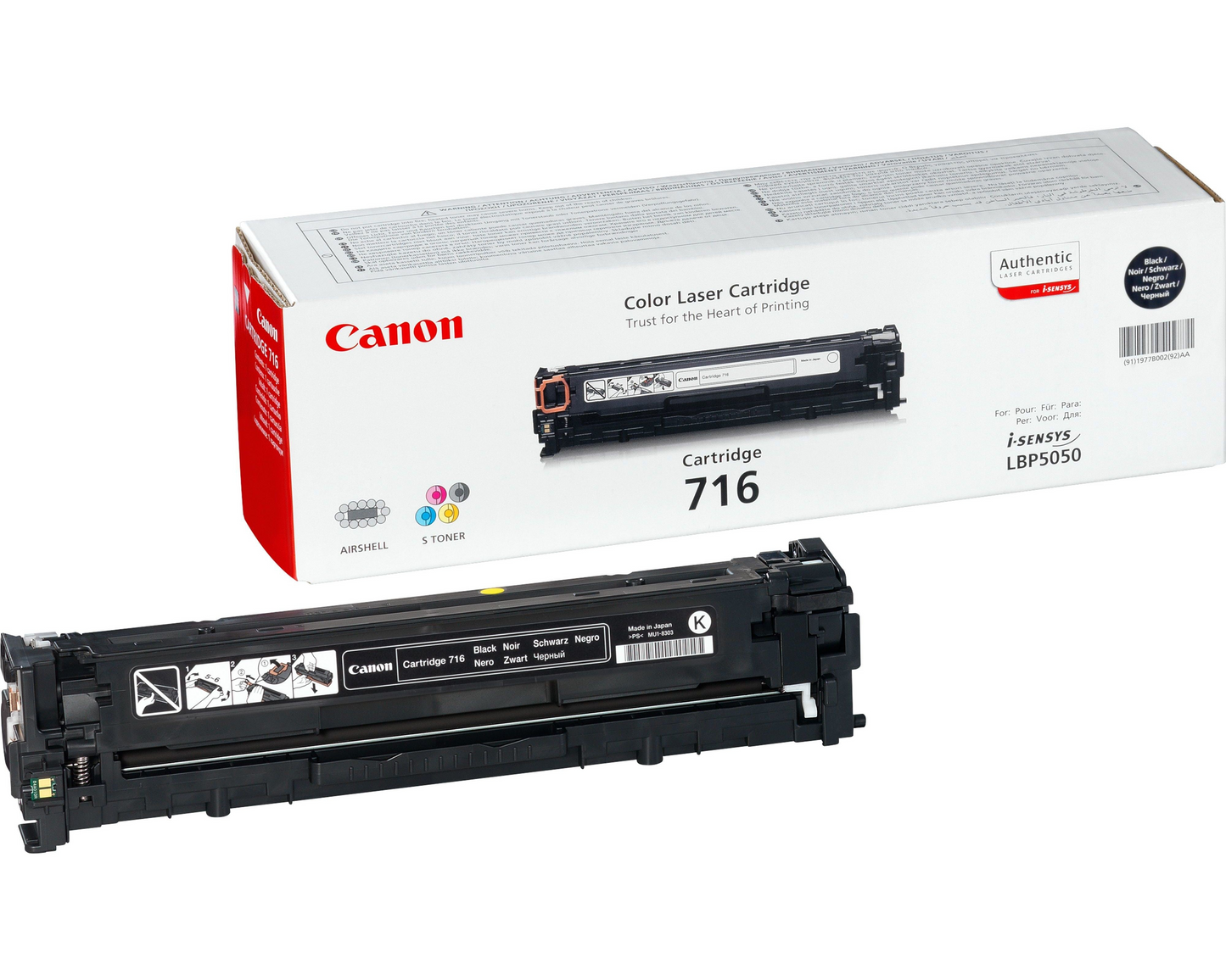 Canon 716 Noir - Toner Canon d'origine (1980B002AA)