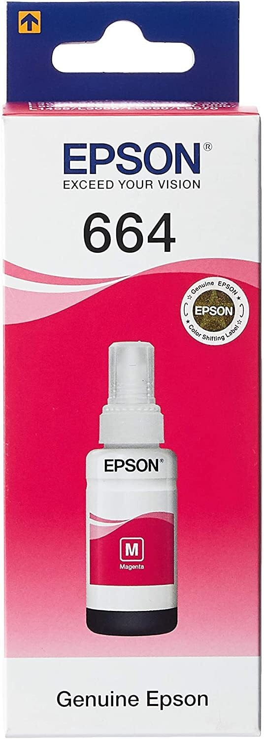 Epson 664 M (T6643) Magenta - Bouteille d'encre Epson d'origine (C13T66434A)
