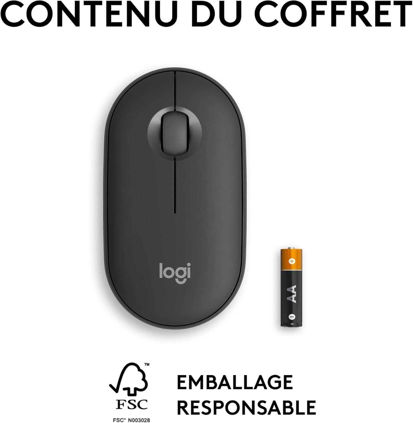 Logitech Pebble 2 M350s Souris Sans Fil Bluetooth – Graphite (910-007015)