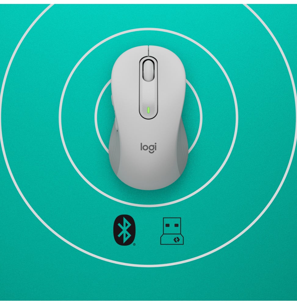 Logitech Signature M650 souris Droitier RF sans fil + Bluetooth Optique 2000 DPI (910-006255)