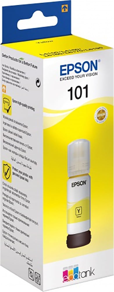 Epson 101 Jaune - Bouteille d'encre Epson EcoTank d'origine (C13T03V44A)