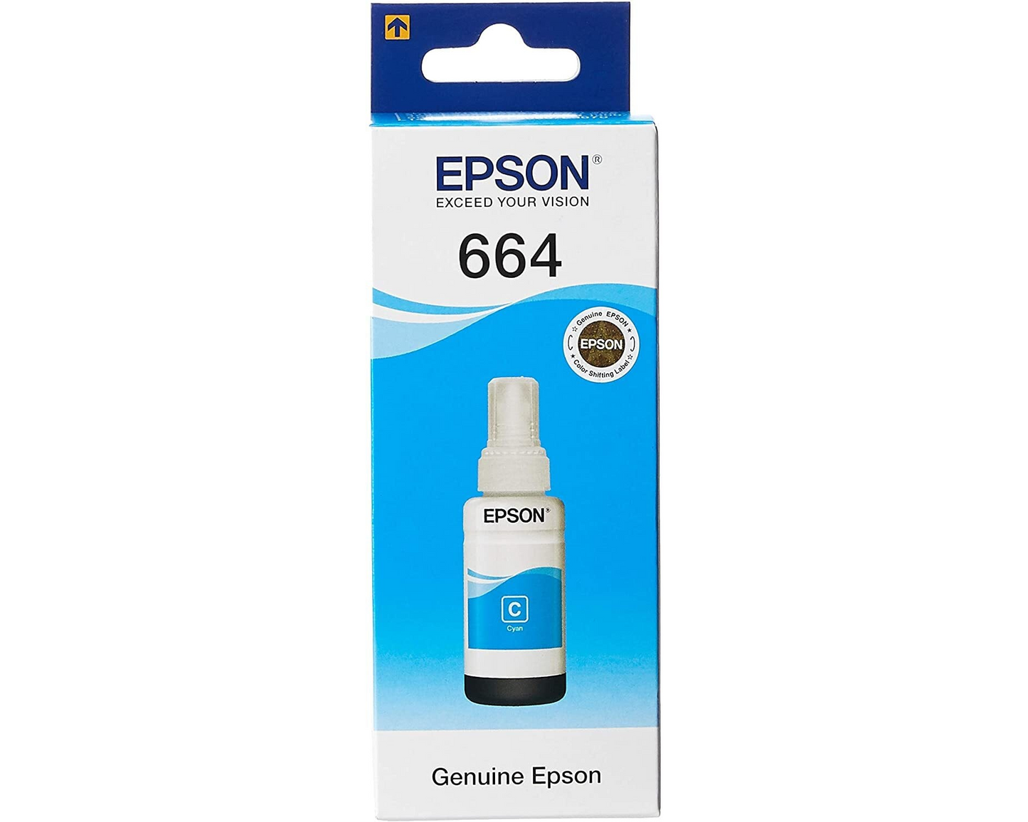 Epson 664 C (T6642) Cyan - Bouteille d'encre Epson d'origine (C13T66424A)
