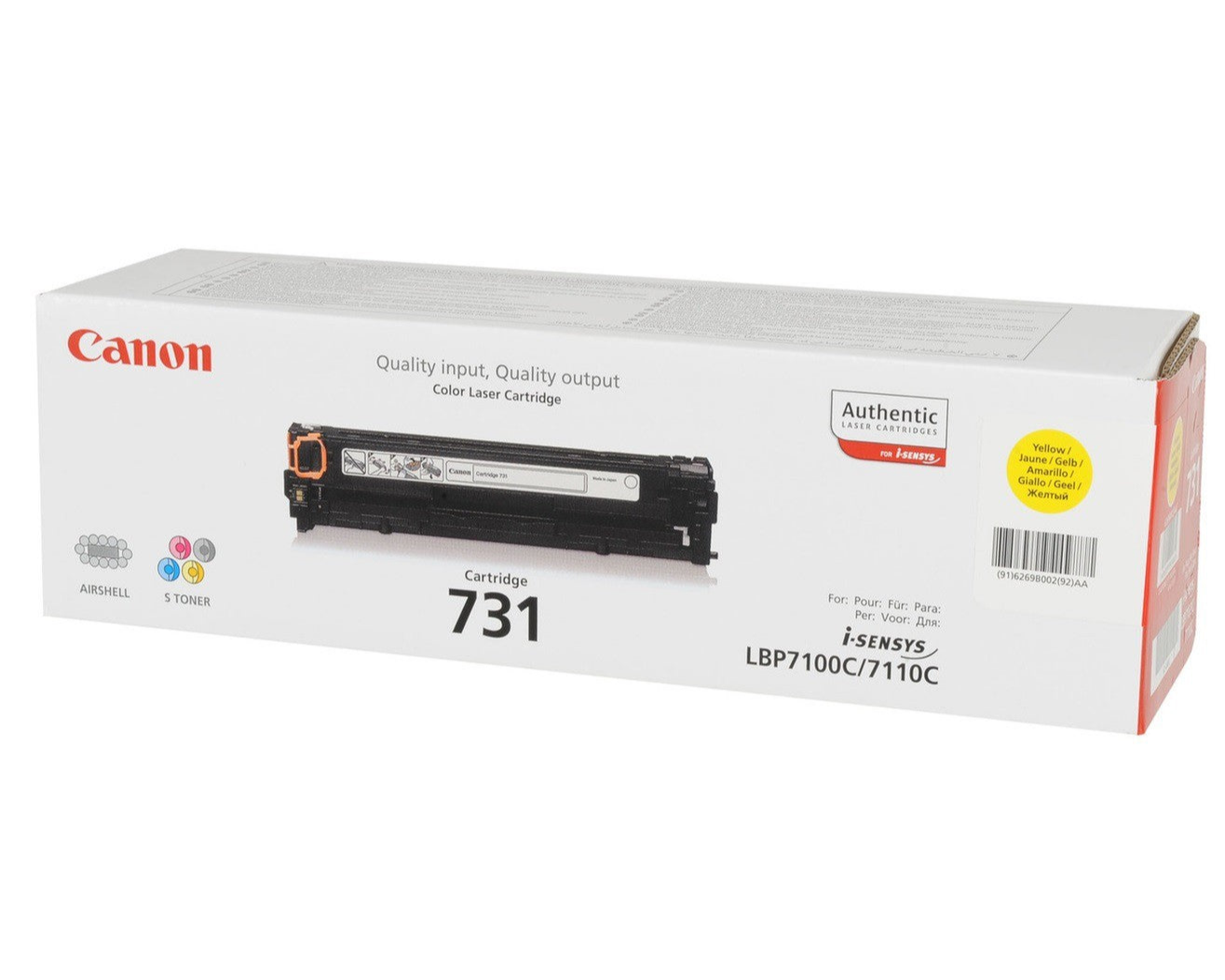Canon 731 Jaune - Toner Canon d'origine (6269B002AA)