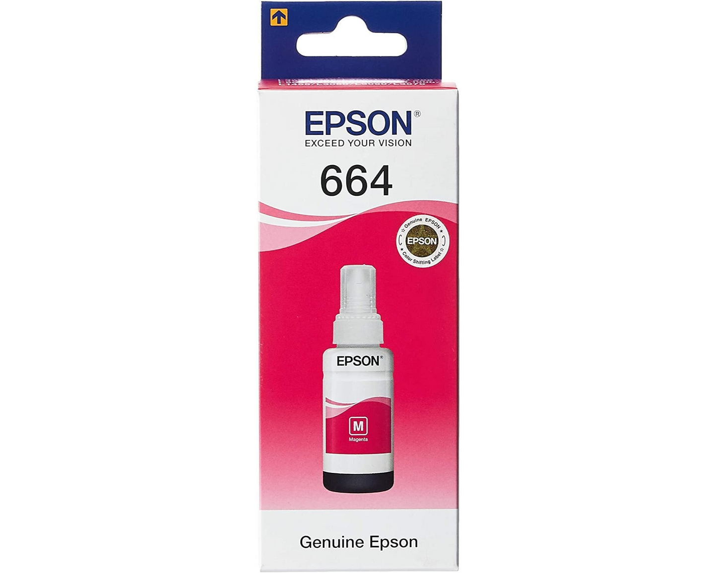Epson 664 M (T6643) Magenta - Bouteille d'encre Epson d'origine (C13T66434A)