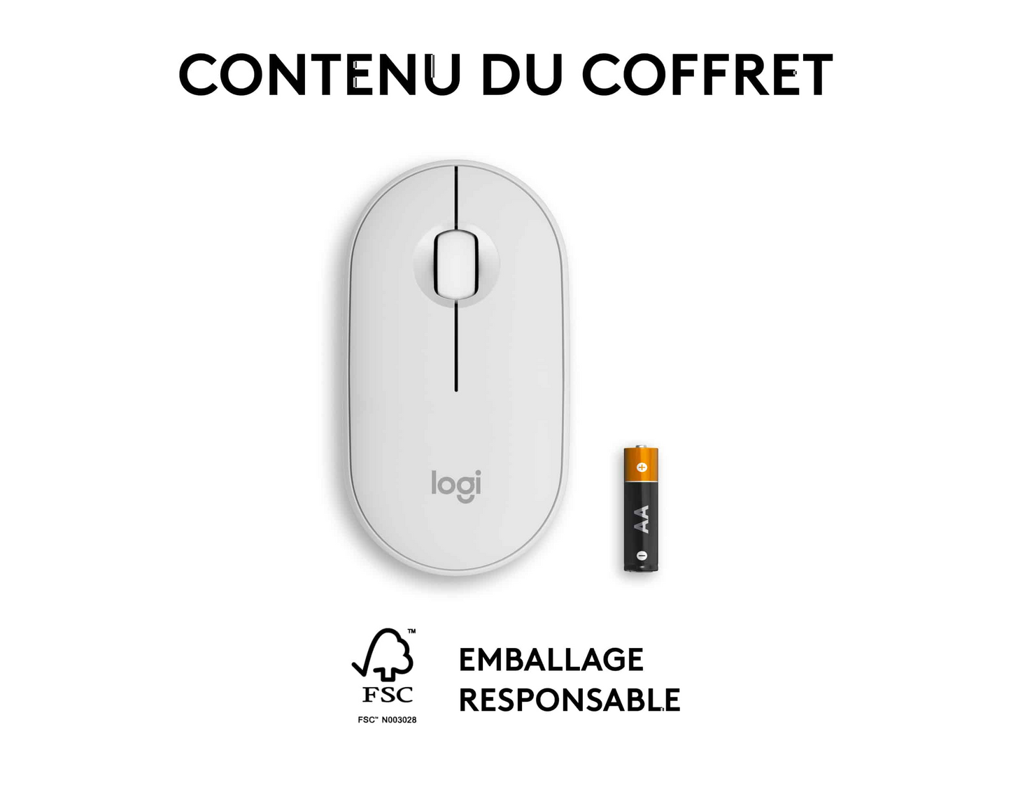 Logitech Pebble 2 M350s Souris Sans Fil Bluetooth – Blanc (910-007013)