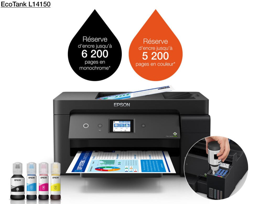 Epson EcoTank L14150 Imprimante A3+ multifonction à réservoirs rechargeables (C11CH96403)