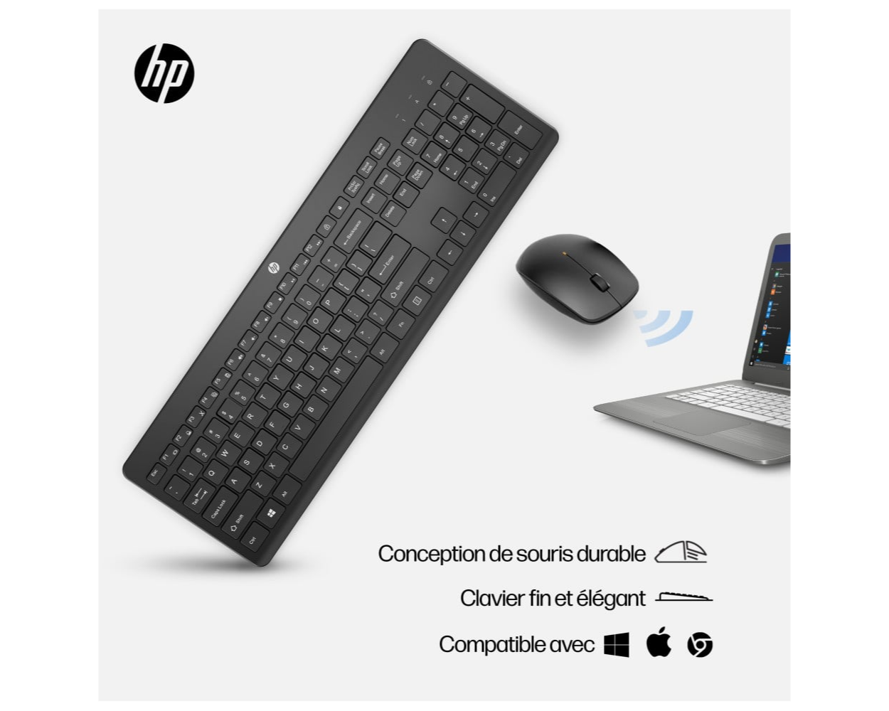 Clavier et souris sans fil HP 230 (18H24AA)