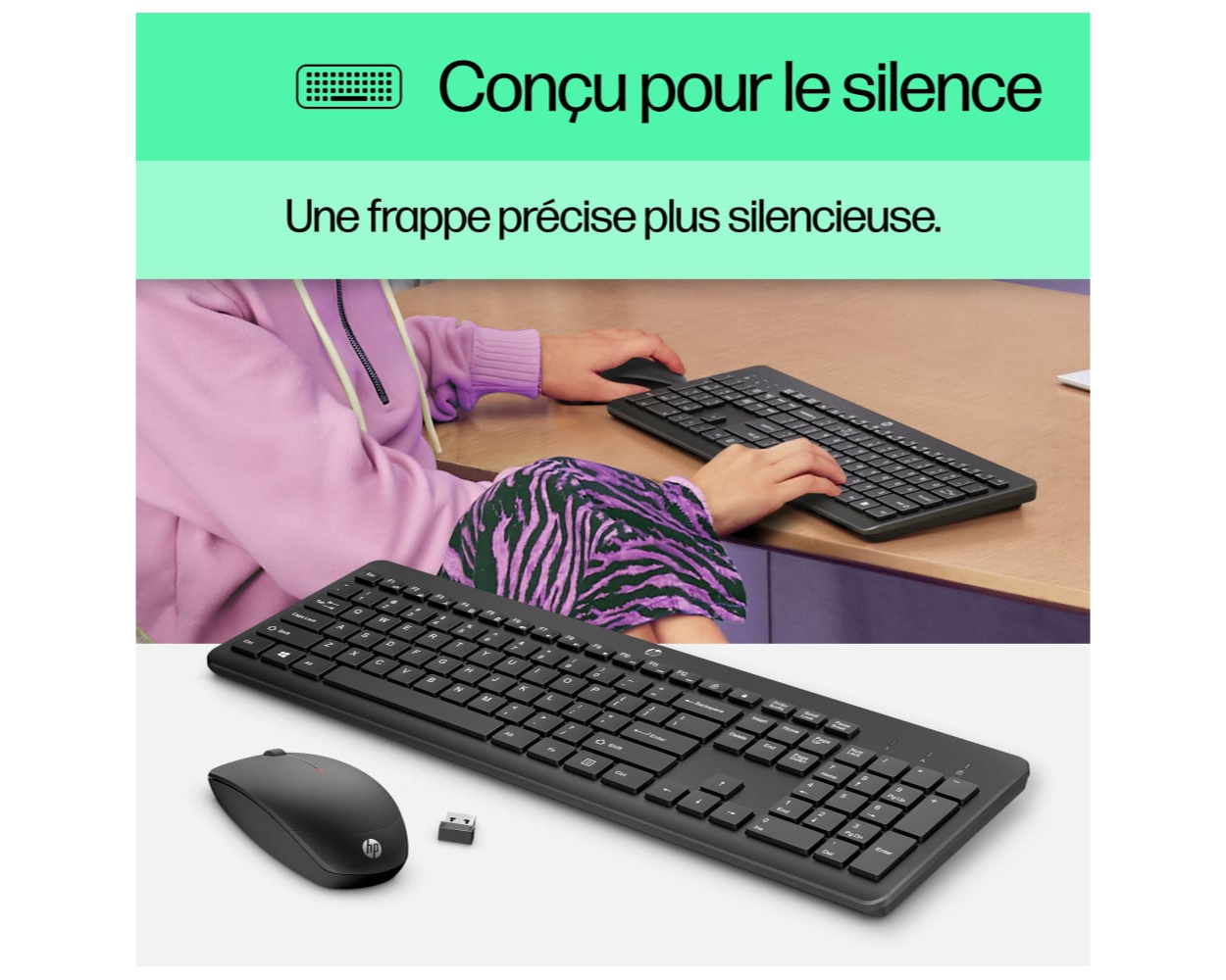 Clavier et souris sans fil HP 230 (18H24AA)
